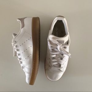 RARE Adidas Stan Smith White Leather Gum Sole